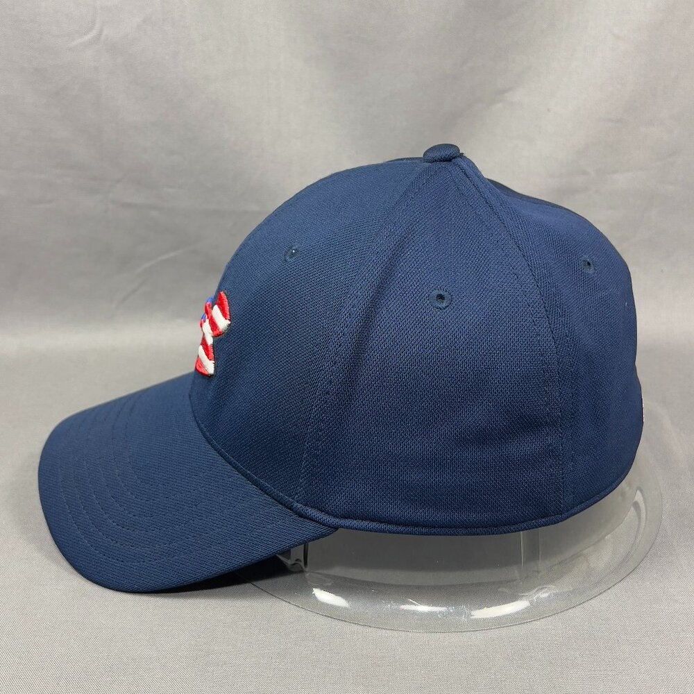 Under Armour Freedom Blitzing Stretch Fit M/L Hat Cap Blue USA Flag Golf Mens - Picture 4 of 13